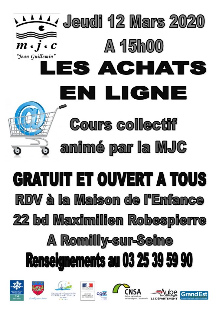 Cours collectif  Les achats en ligne  MJC Jean Guillemin Romilly sur